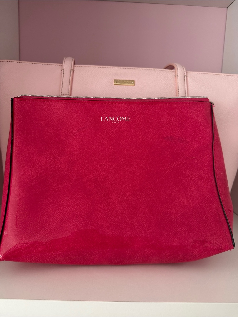 Lancôme Hot Pink Travel Cosmetic Pouch